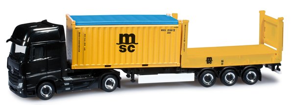 Herpa 302999 Mercedes-Benz Actros Gigaspace Container-Sattelzug "MSC"
