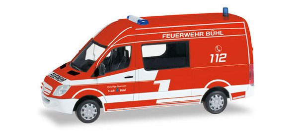 Herpa 092425 Mercedes-Benz Sprinter Halbbus "Feuerwehr Bühl"