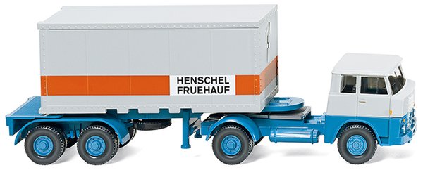 Wiking 052601 Spur H0 1:87 Containersattelzug (Henschel) "HENSCHEL FRUEHAUF"