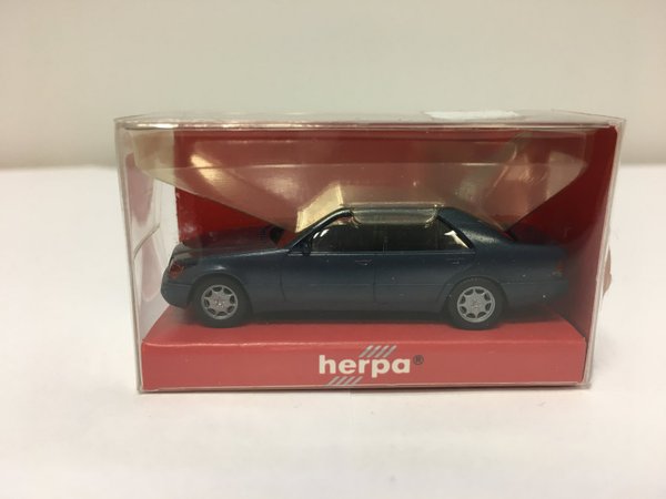 Herpa 030946 Spur H0 Mercedes Benz 600 SEL dunkelblau metallic