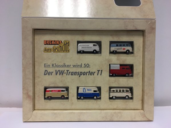 Brekina 90241 Spur H0 6 teiliges Set 50 Jahre VW Transporter