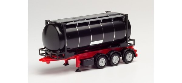 Herpa 076678-002 Spur H0 1/87 26 ft. Containerchassis mit Swapcontainer, schwarz