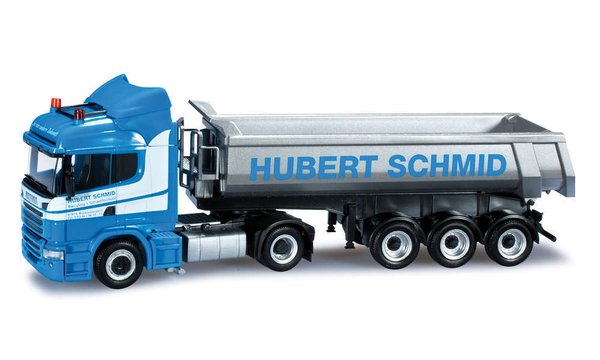 Herpa 903059 Spur H0 1/87 Scania R Rundmulden Sattelzug "Hubert Schmid"