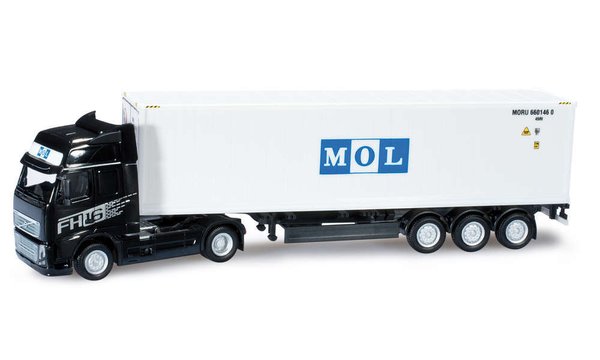 Herpa 905060 Spur H0 1/87 Volvo FH 16 GL XL Container-Sattelzug "MOL"