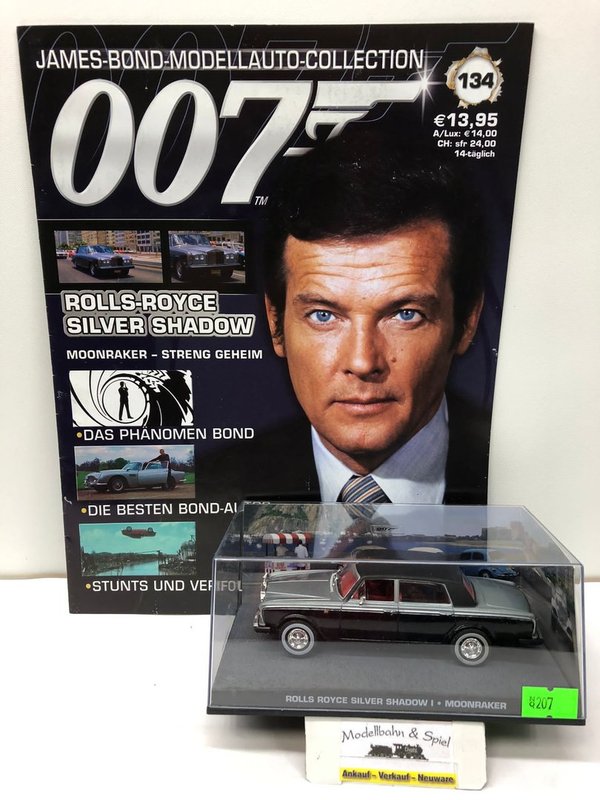 De Agostini #207 James Bond Modellautosammlung Nr. 134 Rolls Roice Silver Shadow