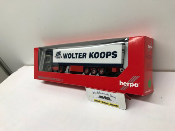 Herpa 302586 Spur H0 1/87 Scania R TL Kühlkoffer Sattelzug "Wolter Koops"