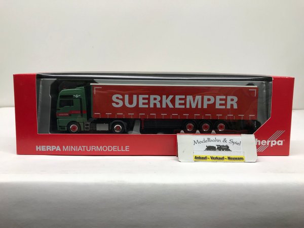 Herpa 301879 Spur H0 1/87 MAN TGX XXL Euro6 Gardinenplanen SZ "Suerkemper"