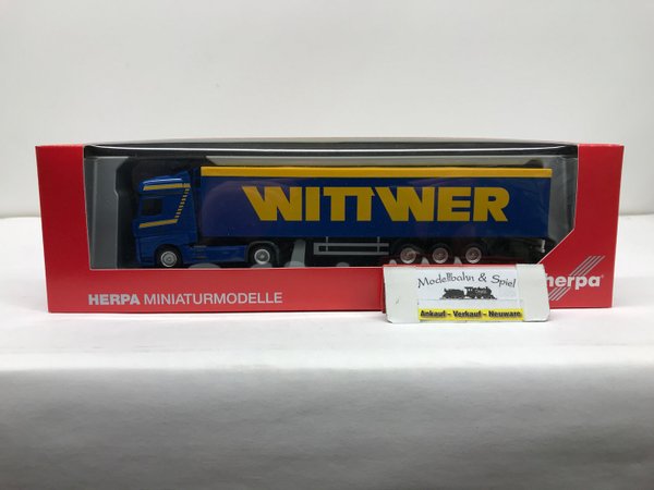 Herpa 301633 Spur H0 1/87 Mercedes-Benz Actros Bigspace Schubboden-Sattelzug "Wittwer"