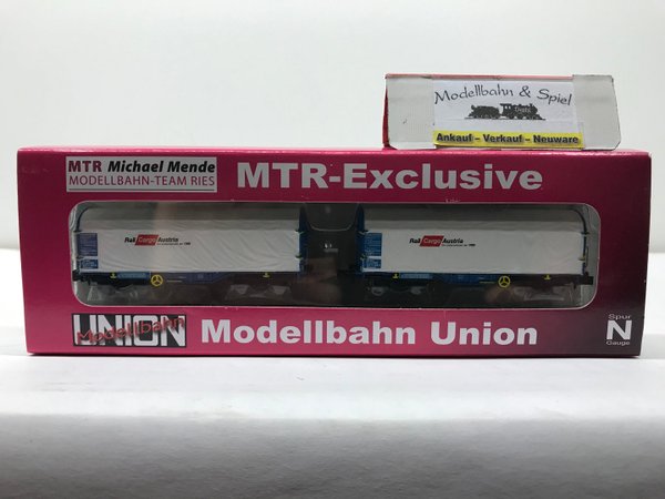 Modellbahn Union MU 36006-A Spur N 1/160 Schiebeplanenwagen Set Cargo Austria